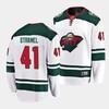 Charlie Stramel #41 Minnesota Wild 2023 NHL Draft Away Men Jersey - White - Robokeg
