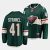 Charlie Stramel #41 Minnesota Wild 2023 NHL Draft Home Men Jersey - Green - Robokeg