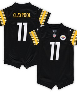 Chase Claypool Pittsburgh Steelers Infant Game Romper Jersey - Black Nfl - Robokeg