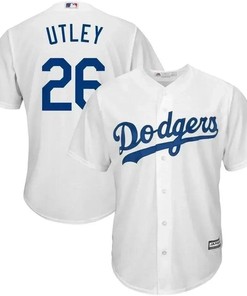 Chase Utley Los Angeles Dodgers Cool Base Player Jersey - White - Robokeg