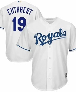 Cheslor Cuthbert Kansas City Royals Home Cool Base Player Jersey - White Color - Robokeg
