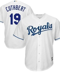 Cheslor Cuthbert Kansas City Royals Home Cool Base Player Jersey - White - Robokeg