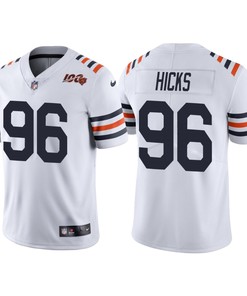 Chicago Bears 100th Anniversary Akiem Hicks White Classic Limited Jersey - Robokeg