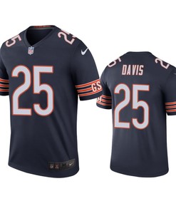 Chicago Bears #25 Mike Davis Navy Color Rush Legend Jersey - Mens - Robokeg