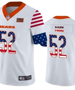 Chicago Bears 52 White Throwback Flag Jersey - Robokeg