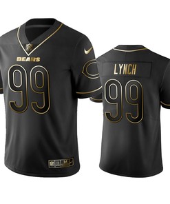 Chicago Bears Aaron Lynch Black Golden Edition 2019 Vapor Untouchable Limited Jersey - Mens - Robokeg