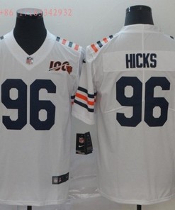 Chicago Bears Akiem Hicks #96 Nfl 100 2020 White Jersey Jersey - Robokeg