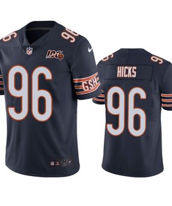 Chicago Bears Akiem Hicks Navy 100th Season Vapor Limited Jersey - Robokeg