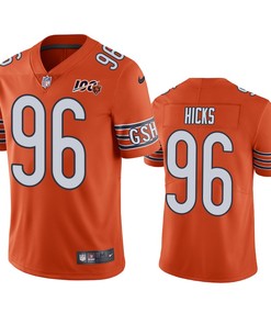 Chicago Bears Akiem Hicks Orange 100th Season Vapor Limited Jersey - Robokeg