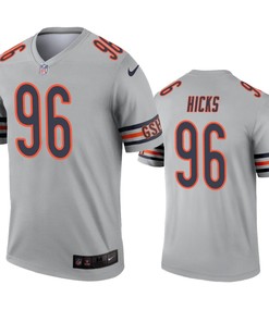 Chicago Bears Akiem Hicks Silver Inverted Legend Jersey - Robokeg