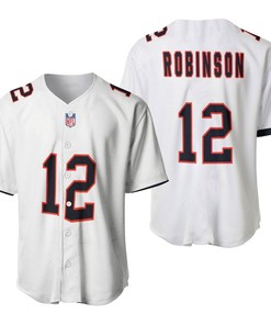 Chicago Bears Allen Robinson #12 Great Player Nfl American Football Team Custom Game White 3d Designed Allover Gift For Bears Fans Baseball Jersey - Robokeg