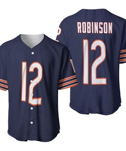 Chicago Bears Allen Robinson #12 Great Player Nfl American Football Team Legacy Vintage Navy 3d Designed Allover Gift For Bears Fans Baseball Jersey - Robokeg