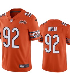 Chicago Bears Brent Urban Orange 100th Season Vapor Limited Jersey - Robokeg