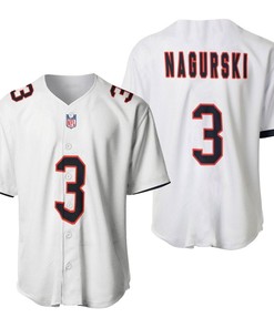 Chicago Bears Bronko Nagurski #3 Great Player Nfl American Football Team Custom Game White 3d Designed Allover Gift For Bears Fans Baseball Jersey - Robokeg