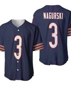Chicago Bears Bronko Nagurski #3 Great Player Nfl American Football Team Legacy Vintage Navy 3d Designed Allover Gift For Bears Fans Baseball Jersey - Robokeg