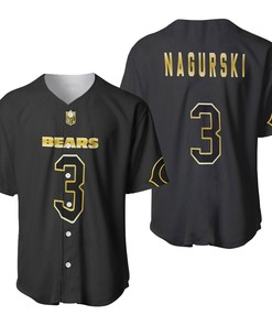 Chicago Bears Bronko Nagurski #3 Great Player Nfl Black Golden Brandedition Vapor Limited Jersey Style Custom Gift For Bears Fans Baseball Jersey - Robokeg