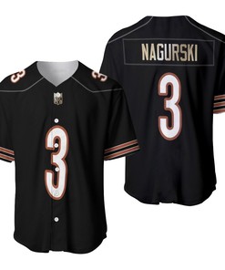 Chicago Bears Bronko Nagurski #3 Nfl American Football Legacy Vintage Navy 3d Designed Allover Gift For Bears Fans Baseball Jersey - Robokeg