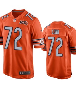 Chicago Bears Charles Leno Orange 100th Season Game Jersey - Mens - Robokeg