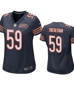 Chicago Bears Danny Trevathan Navy 100th Season Game Jersey - Womens - Robokeg