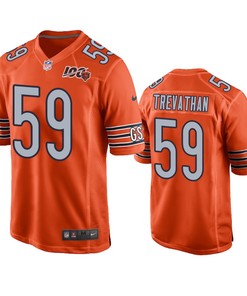 Chicago Bears Danny Trevathan Orange 100th Season Game Jersey - Mens - Robokeg
