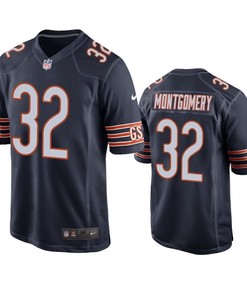Chicago Bears David Montgomery 2019 Nfl Draft Navy Game Jersey - Robokeg