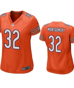 Chicago Bears David Montgomery 2019 Nfl Draft Orange Game Womens Jersey - Robokeg