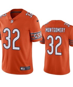 Chicago Bears David Montgomery 2019 Nfl Draft Orange Vapor Limited Jersey - Robokeg