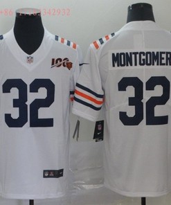 Chicago Bears David Montgomery #32 Nfl 100 2020 White Jersey Jersey - Robokeg