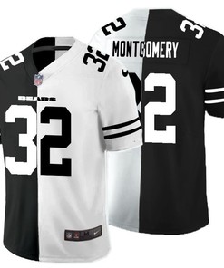 Chicago Bears David Montgomery #32 Nfl 2020 Black And White Jersey - Robokeg