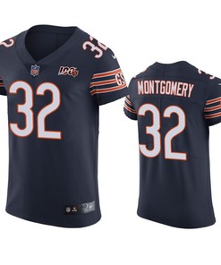 Chicago Bears David Montgomery Navy 100th Season Vapor Elite Jersey - Robokeg