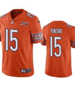 Chicago Bears Eddy Pineiro Orange 100th Season Vapor Limited Jersey - Robokeg