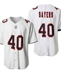 Chicago Bears Gale Sayers #40 Great Player Nfl American Football Team Custom Game White 3d Designed Allover Gift For Bears Fans Baseball Jersey - Robokeg