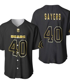 Chicago Bears Gale Sayers #40 Great Player Nfl Black Golden Brandedition Vapor Limited Jersey Style Custom Gift For Bears Fans Baseball Jersey - Robokeg