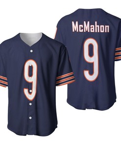 Chicago Bears Jim Mcmahon #9 Great Player Nfl American Football Team Legacy Vintage Navy 3d Designed Allover Gift For Bears Fans Baseball Jersey - Robokeg