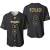 Chicago Bears Jim Mcmahon #9 Great Player Nfl Black Golden Brandedition Vapor Limited Jersey Style Custom Gift For Bears Fans Baseball Jersey - Robokeg