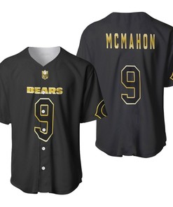 Chicago Bears Jim Mcmahon #9 Great Player Nfl Black Golden Brandedition Vapor Limited Jersey Style Custom Gift For Bears Fans Baseball Jersey - Robokeg