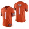 Chicago Bears Justin Fields #1 2021 Draft Nfl Burnt Orange Jersey For Fans - Robokeg