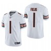 Chicago Bears Justin Fields #1 2021 Draft Nfl White Jersey For Fans - Robokeg
