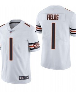 Chicago Bears Justin Fields #1 2021 Draft Nfl White Jersey For Fans - Robokeg