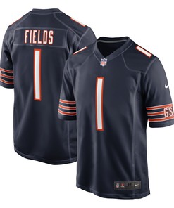 Chicago Bears Justin Fields Navy 2021 Nfl Draft First Round Pick Game Mens Jersey Gift For Bears Fans - Robokeg