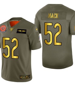 Chicago Bears Khalil Mack 2019 Salute To Service Nfl 100 Mens Jersey Metallic - Robokeg