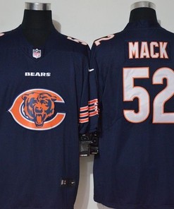Chicago Bears Khalil Mack #52 Nfl 2020 Black Blue Jersey - Robokeg