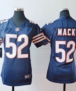 Chicago Bears Khalil Mack #52 Nfl 2020 Navy Womens Jersey - Robokeg