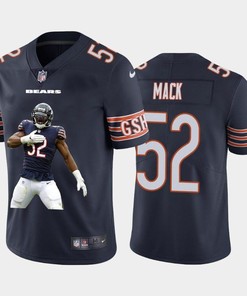 Chicago Bears Khalil Mack #52 Nfl Portrait Brandedition Black Jersey - Robokeg