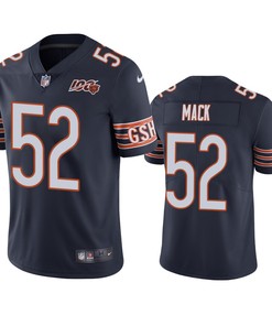 Chicago Bears Khalil Mack Navy 100th Season Limited Jersey - Mens - Robokeg