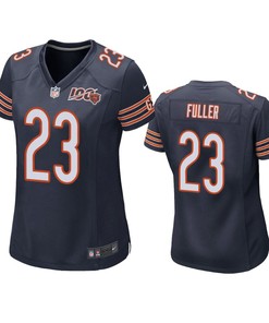 Chicago Bears Kyle Fuller Navy 100th Season Game Jersey - Womens - Robokeg