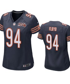Chicago Bears Leonard Floyd Navy 100th Season Game Jersey - Womens - Robokeg