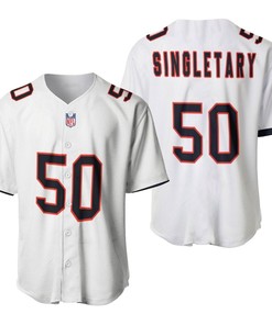 Chicago Bears Mike Singletary #50 Great Player Nfl American Football Team Custom Game White 3d Designed Allover Gift For Bears Fans Baseball Jersey - Robokeg
