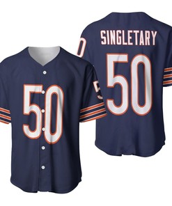 Chicago Bears Mike Singletary #50 Great Player Nfl American Football Team Legacy Vintage Navy 3d Designed Allover Gift For Bears Fans Baseball Jersey - Robokeg