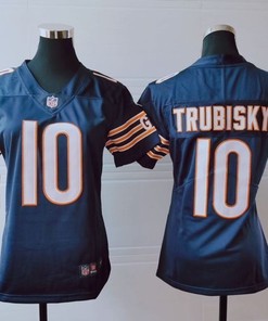 Chicago Bears Mitchell Trubisky #10 Nfl 2020 Brown Womens Jersey - Robokeg
